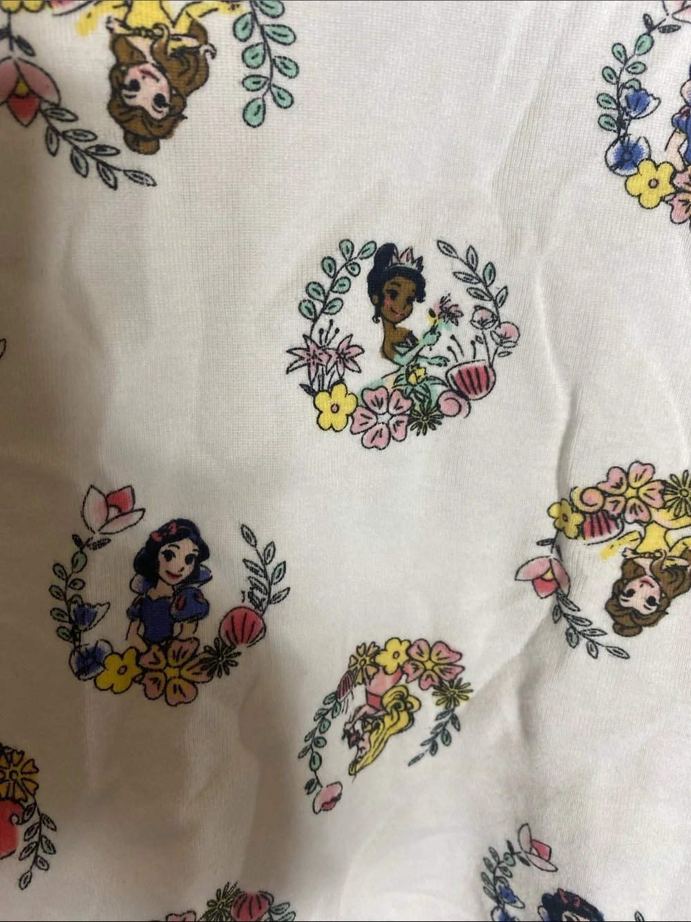 GAP Disney Princesses Cream Floral Character Pajama Set